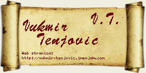 Vukmir Tenjović vizit kartica